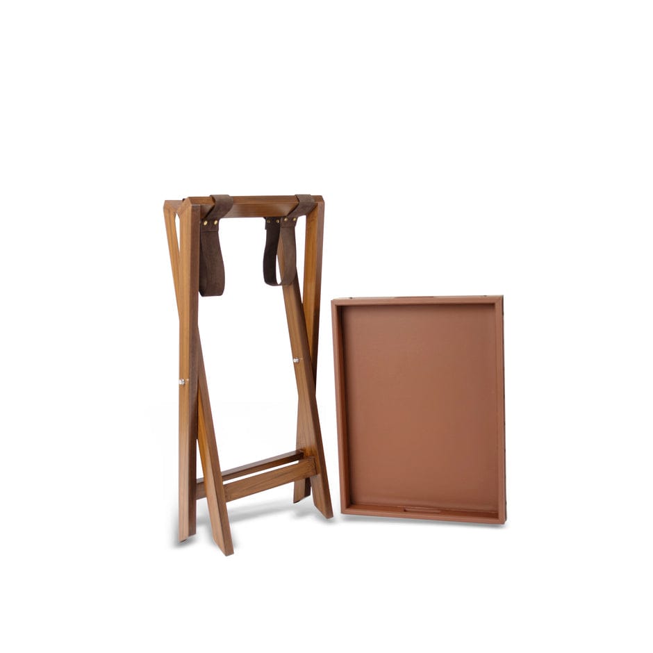 House Of Anantaa Tray Tan Luxembourg Butler Tray Table (Tan)