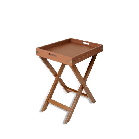 House Of Anantaa Tray Tan Luxembourg Butler Tray Table (Tan)