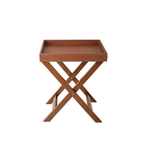 House Of Anantaa Tray Tan Luxembourg Butler Tray Table (Tan)