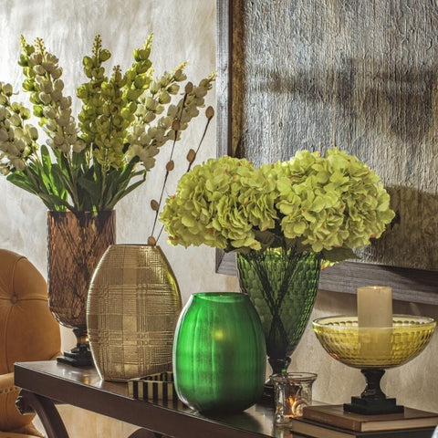 House Of Anantaa Vase & Candle Holder Gold Mandarin Vase