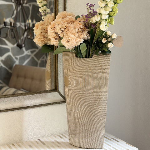 House Of Anantaa Vase & Candle Holder Ivory Jardin Vase