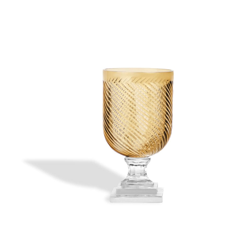 House Of Anantaa Vase & Candle Holder Smoke Diamond Hurricane