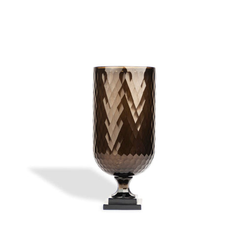 House Of Anantaa Vase & Candle Holder Smoke Smoke Hurricane